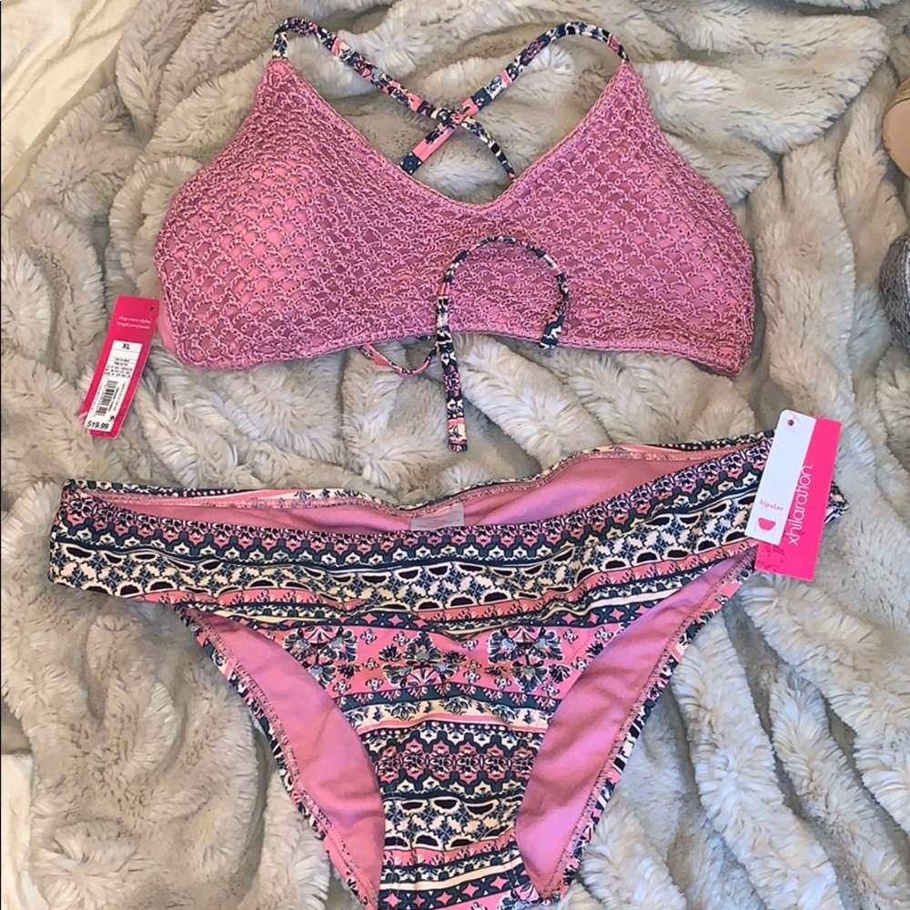 Boho print bikini set